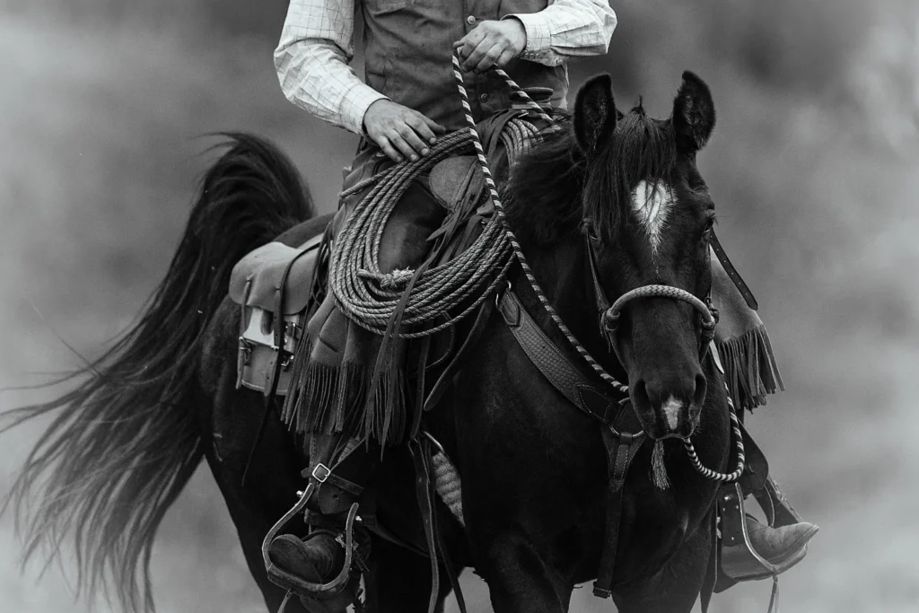 Saddled horse at Bull Hill Guest Ranch in Washington